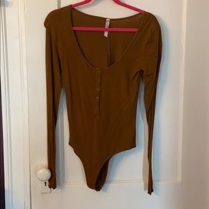 Free people long sleeve bodysuit